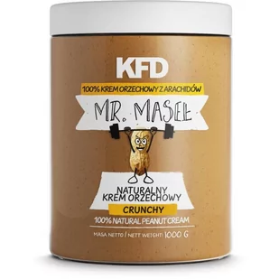 KFD Masło z arachidów CRUNCHY - 1000 g - Słodkie kremy i masła - miniaturka - grafika 1