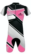 Pianki do pływania - Damski strój triathlonowy Roxx Race Gel Cycling Skinsuit | RÓŻOWA S - miniaturka - grafika 1