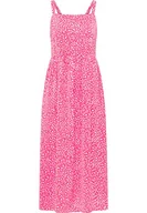 Sukienki - caneva Damska sukienka maxi z nadrukiem na całej powierzchni 19323484-CA02, różowo-biała, M, różowy, biały, M - miniaturka - grafika 1