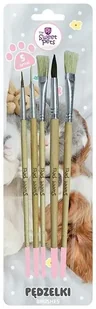 Pędzelki z naturalnego włosia The Sweet Pets 5szt - Beniamin - Przybory szkolne - miniaturka - grafika 1
