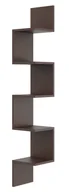 Półki do salonu - Narożna półka ścienna na książki w kolorze wenge L4-M09 - miniaturka - grafika 1