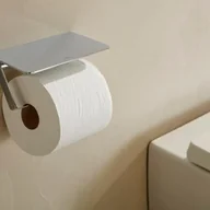 Stojaki i wieszaki na papier toaletowy - Wieszak na papier toaletowy Alpine, chromowany szary, 15x8,7 cm - miniaturka - grafika 1