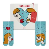 Skarpetki męskie - Skarpetki dla zakochanych (ciemna blondynka + ciemny blondyn) r.41-46 + pudełko - miniaturka - grafika 1