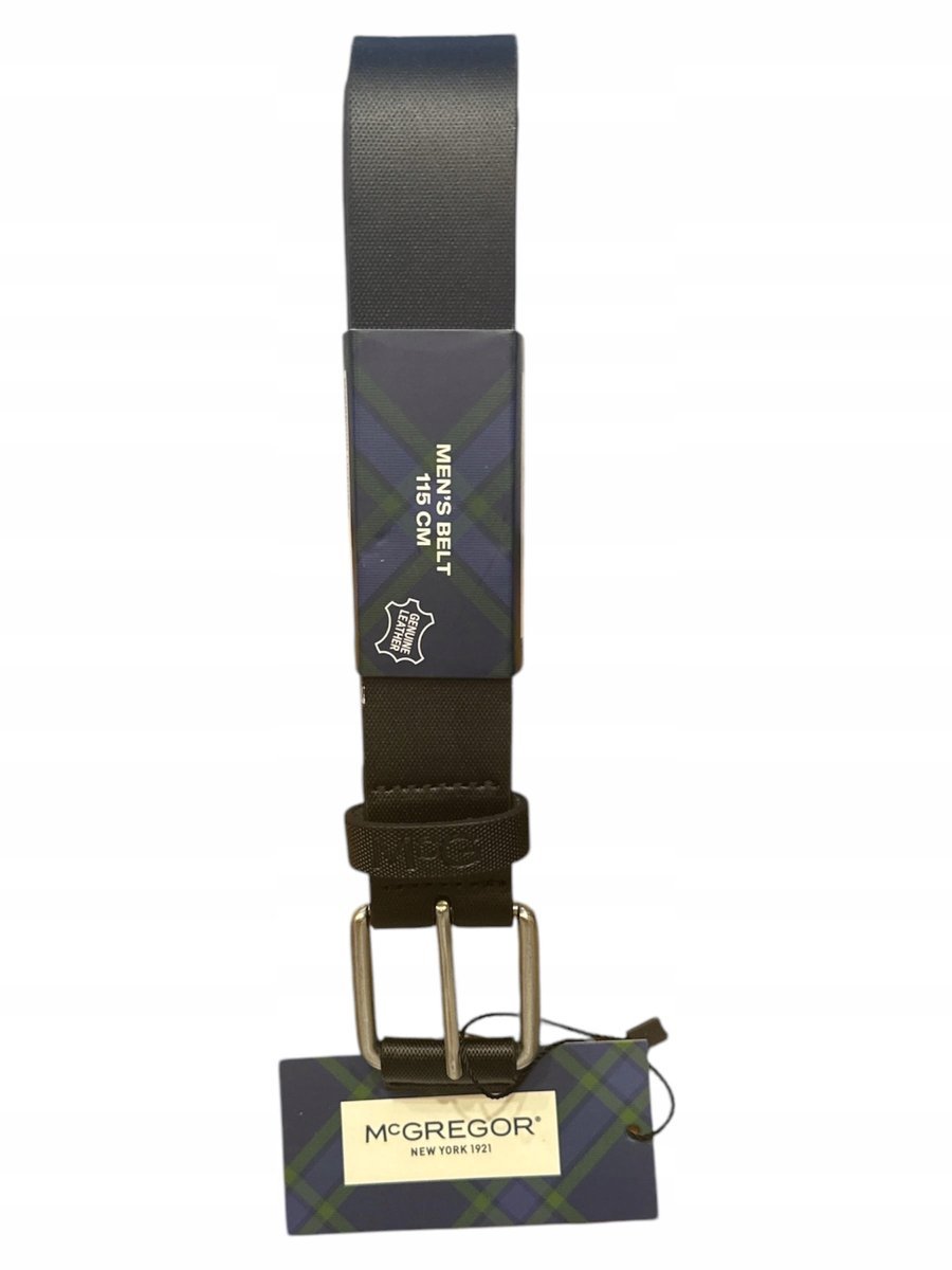Pasek skórzany McGregor w kolorze czarnym, długość 115 cm