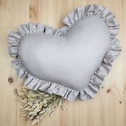 Kołdry i poduszki dla dzieci - Poduszka serce z falbanką bawełna - miniaturka - grafika 1