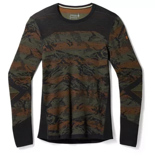 Męska koszulka Smartwool M Intraknit Thermal Mrn Bl Pattern Crew Rozmiar: L / Kolor: szary/zielony - Koszulki sportowe męskie - miniaturka - grafika 1