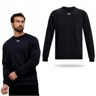 Bluzy męskie - Bluza Męska Under Armour Ua Dresowa Sportowa Bawełna Czarna r. XXL - miniaturka - grafika 1