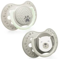 Smoczki uspokajające - Canpol babies Lovi, Buddy Bear, Smoczek uspakajający, silikonowy, 3-6 m, 2 szt. - miniaturka - grafika 1