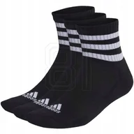 Skarpetki męskie - Skarpety Adidas 3-Stripes Cushioned Sportswear Mid-Cut Socks 3 Pairs Ic1317 - miniaturka - grafika 1