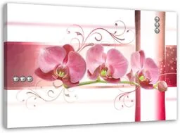 Obraz na płótnie, Storczyki orchidea kwiaty abstrakcja 60x40 - Obrazy i zdjęcia na płótnie - miniaturka - grafika 1