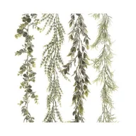 Ozdoby bożonarodzeniowe - Girlanda zielona świąteczna ośnieżona 180cm x1 - miniaturka - grafika 1