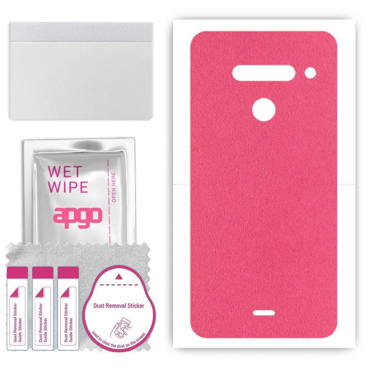 Folia naklejka skórka strukturalna na TYŁ Zamsz do LG V50 ThinQ 5G - Zamsz Różowy - apgo SKINS
