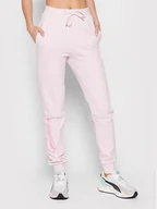 Spodnie sportowe damskie - Guess Spodnie dresowe V2RB18 KAOR1 Różowy Regular Fit - miniaturka - grafika 1