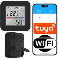 Rejestratory do monitoringu - Pilot IR Uniwersalny LCD z czujnikiem temperatury i wilgotności Wifi Tuya - miniaturka - grafika 1