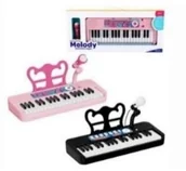 Instrumenty muzyczne dla dzieci - Pianinko muzyczne z mikrofonem 55x7,6x24,3cm MIX - miniaturka - grafika 1