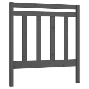 Lumarko Wezgłowie łóżka, szare, 96x4x100 cm, lite drewno sosnowe - Inne meble do sypialni - miniaturka - grafika 3