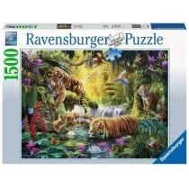 Ravensburger Puzzle 1500 elementów Tygrysy nad wodą 4005556160051 - Puzzle - miniaturka - grafika 1