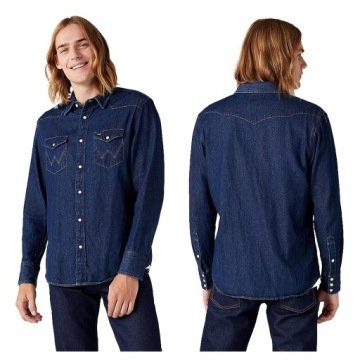 Wrangler 27MW Męska Koszula Jeansowa Jeans M
