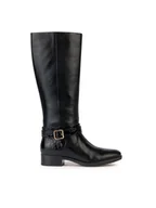 Kozaki damskie - Geox Oficerki D Felicity D36G1A 04340 C9999 Czarny - miniaturka - grafika 1