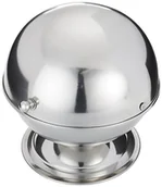 Cukiernice - Relaxdays Cukiernica SWEETY ze stali szlachetnej 14 x 13 x 13 cm wys. x szer. x gł., kula cukrowa z rolowaną pokrywką, okrągła puszka na cukierki, srebrna - miniaturka - grafika 1