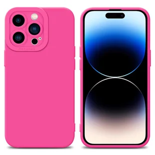 Pokrowiec Etui Do Apple iPhone 14 PRO w FLUID HOTPINK TPU Silikonowe Obudowa Ochronny Case Cover Cadorabo - Etui i futerały do telefonów - miniaturka - grafika 1