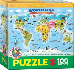 Puzzle 100 Mapa Świata XXL) - Puzzle - miniaturka - grafika 2