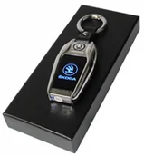 Trafika - Praktyczna Elektryczna Zapalniczka Plazmowa USB Z Kablem Mikro USB Latarka BRELOK Do Kluczyków Samochodowych SKODA SREBRNA - miniaturka - grafika 1