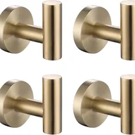 Wieszaki łazienkowe - Haczyk na ręczniki łazienkowe, wieszak na szlafrok ze stali nierdzewnej SUS 304, haczyk na drzwi na ręczniki i szlafroki (4 pozłacane) - miniaturka - grafika 1