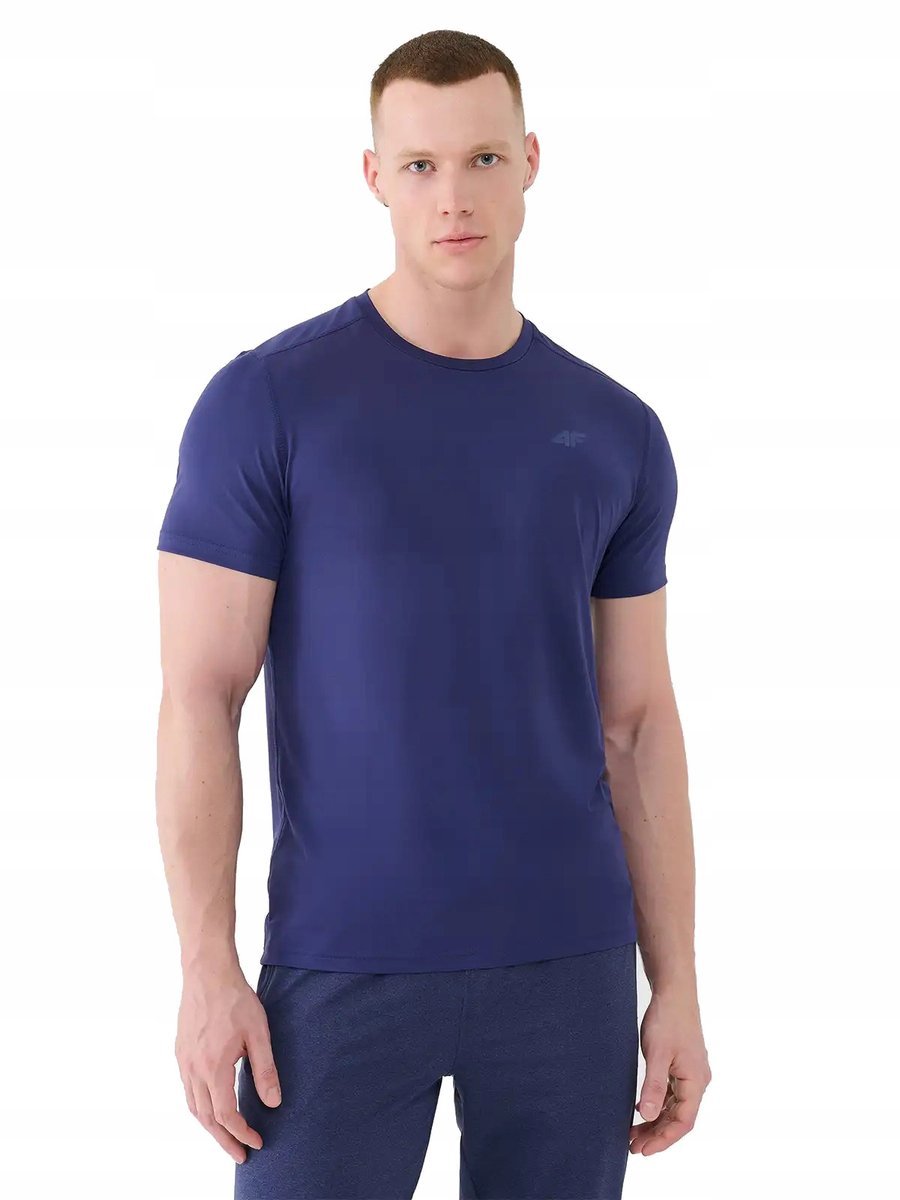 Męska koszulka treningowa 4F FTSM1343 30S granatowy L