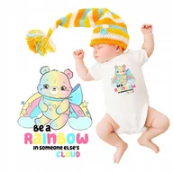 Body dla niemowląt - Body Niemowlęce Białe RAINBOW TEDDY Wzory - 74 - miniaturka - grafika 1