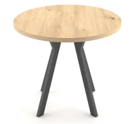 Stoły - Rozkładany okrągły stół dąb artisan N3-E87 - miniaturka - grafika 1