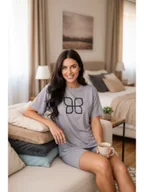 Piżamy damskie - Passion Luxeflt - Piżama dwuczęściowa, szara Wariant/Rozmiar: S DOSTAWA 24h GWRANCJA - miniaturka - grafika 1