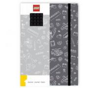 Zeszyty szkolne - LEGO Szary notatnik z czarnymi dodatkami - miniaturka - grafika 1