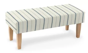 Dekoria Ławka ecru tło niebieskie paski 100x40x40cm Avinon 197-129-66 - Ławki do przedpokoju - miniaturka - grafika 1