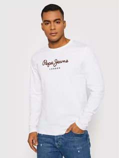 Bluzy męskie - Pepe Jeans Longsleeve Eggo PM508209 Biały Regular Fit - grafika 1