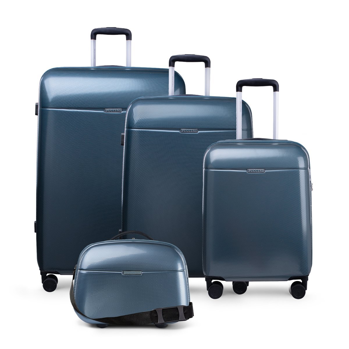 PUCCINI Zestaw WALIZEK Podróżnych + Kuferek PC Poliwęglan Polikarbon 4w1