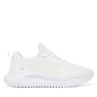 Sneakersy damskie - Sneakersy Calvin Klein Jeans Eva Runner Sock Mg Tech YW0YW01855 Biały - miniaturka - grafika 1