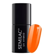 Lakiery hybrydowe - Semilac Lakier Hybrydowy 566 Neon Orange 7ML - miniaturka - grafika 1