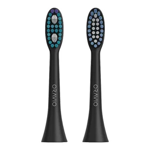 ORAVIO Raven końcówka Daily Use + Sensitive Black - zestaw 2 końcówek do szczoteczki sonicznej ORAVIO Raven - Końcówki do szczoteczek elektrycznych - miniaturka - grafika 1