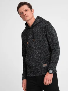 Bluza męska nierozpinana kangurka z kapturem - grafitowy melanż V2 B1675 XXL - Bluzy męskie - miniaturka - grafika 1