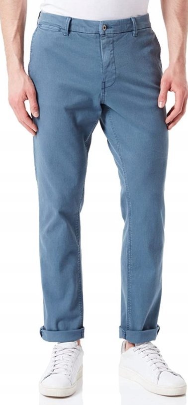 MUSTANG CASUAL NIEBIESKIE SPODNIE CHINOS PROSTE DŁUGIE 36/30 6FA