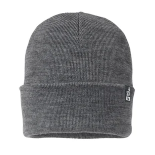 Czapka zimowa JACK WOLFSKIN RIB BEANIE 1903892-6110 – Szary - Czapki damskie - miniaturka - grafika 1