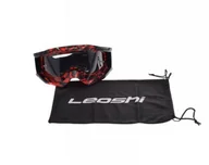 Gogle i okulary motocyklowe - Gogle Enduro MX Leoshi czerwony neon - miniaturka - grafika 1