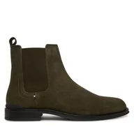 Botki męskie - Sztyblety Tommy Hilfiger Corporate FM0FM05580 Khaki - miniaturka - grafika 1