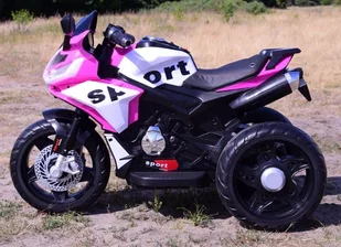 Motor Na Akumulator Trójkołowy Sport Różowy FB6886 - Pojazdy elektryczne dla dzieci - miniaturka - grafika 6