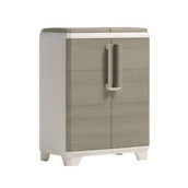 Kosze na śmieci - Osłona śmietnikowa Split Premium Wood 92x68x39 cm 2x110l plastikowa brąz Keter - miniaturka - grafika 1