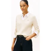 Swetry damskie - Tommy Hilfiger Wełniany sweter | Regular Fit - miniaturka - grafika 1