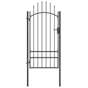 Akcesoria do ogrodzeń - VidaXL Furtka ogrodzeniowa, stalowa, 1 x 2,5 m, czarna 146321         VidaXL - miniaturka - grafika 1