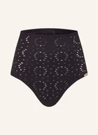 Stroje kąpielowe - Watercult Dół Od Bikini Z Wysokim Stanem Riviera Notes schwarz - miniaturka - grafika 1