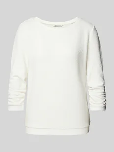 Bluza taliowana z fakturowanym wzorem - Bluzy damskie - miniaturka - grafika 1